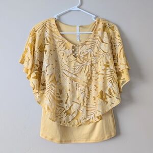 Ny Collection Women's Y2K Layered Blouse Size Small